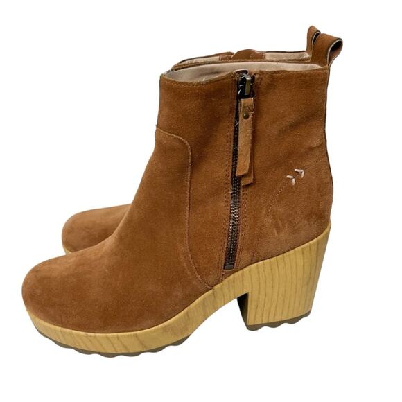 Dr. Scholl’s‎ Win Over Honey Suede Chunky Platform Ankle Boots Scandinavian 9.5 - Picture 3 of 12